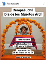 Dia de Los Muertos Table Top Cempasuchil Altar Arch